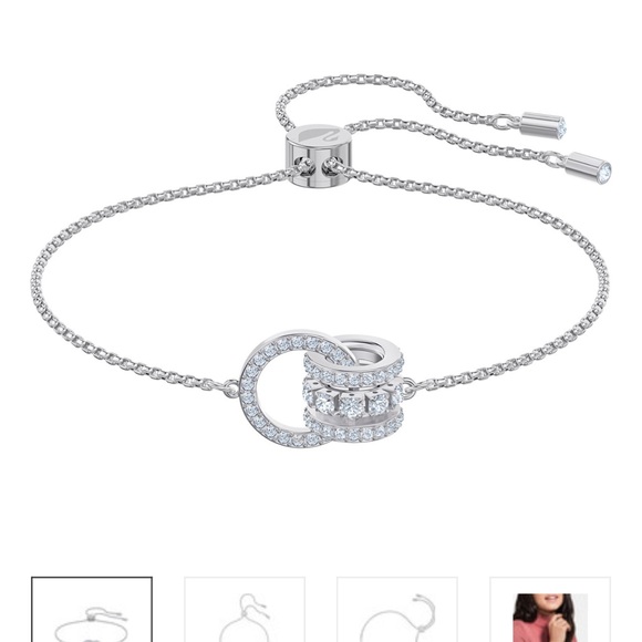 Dextera bracelet
Interlocking loop, White, Rhodium plated - Picture 3 of 5